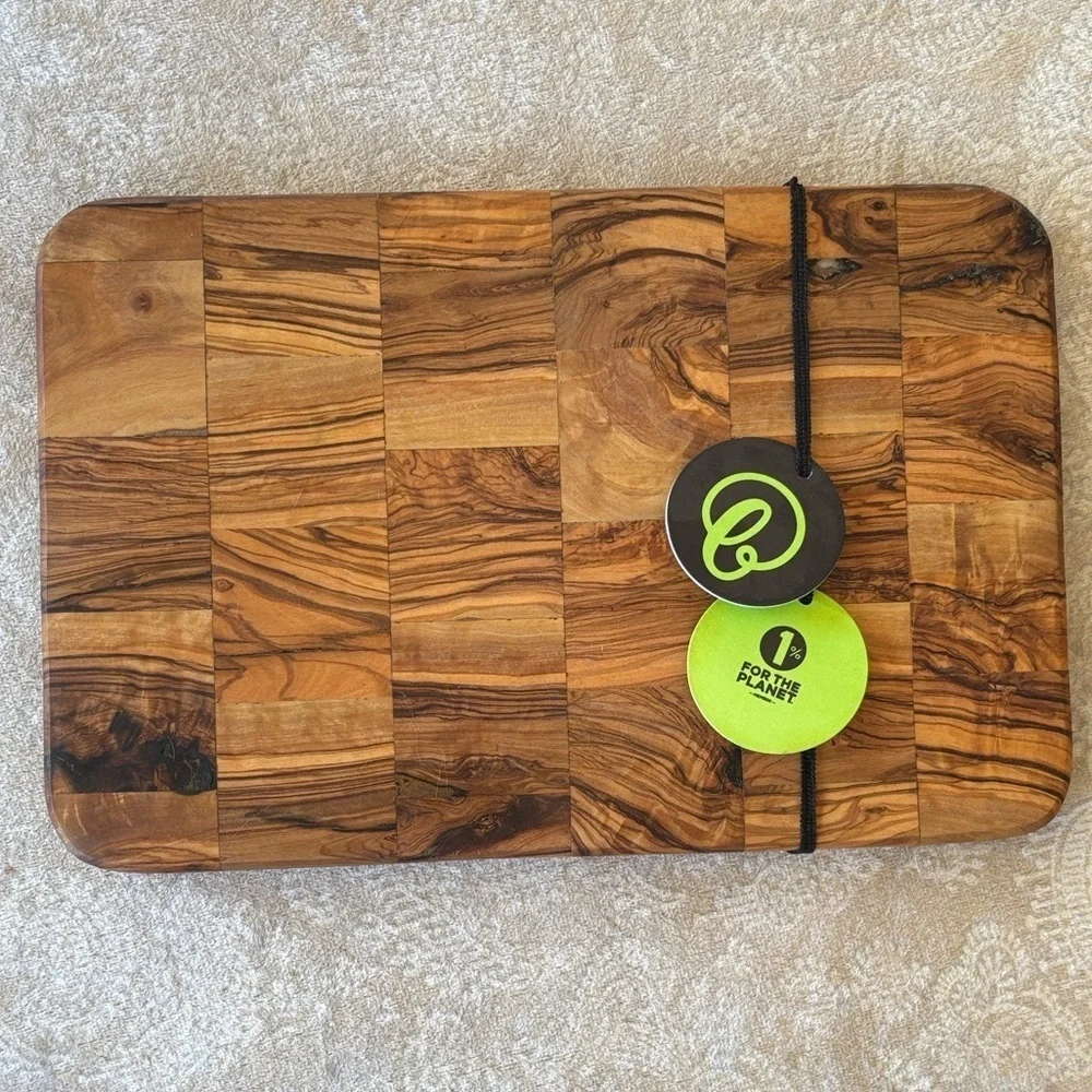 Brand New Olivewood Mosaic Cutting Board Charcuterie Mini Artisanal Housewarming